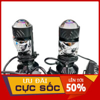 Bóng Pha Led Bi Cầu Mini Siêu Sáng T3 Pro Kính Tím bản tăng cấp Mới 60w có Màn Chập Trợ Pha Bảo hành 12 tháng