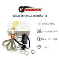 Bóng Pha Led siêu sáng có đuôi Tản Nhiệt Chân H4 3 chấu lắp zin (đổi điện bình)