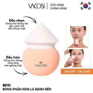 Bông phấn chóp nón lá Vacosi