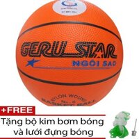 Bóng rổ cao su cam Geru Star số 6
