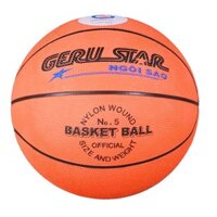 BÓNG RỔ CAO SU GERU STAR CAM SỐ 5 CHÍNH HÃNG