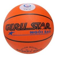BÓNG RỔ CAO SU GERU STAR CAM SỐ 6 CHÍNH HÃNG