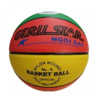 Bóng rổ cao su geru Star màu sắc B6