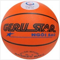 BÓNG RỔ GERU STAR B6-CAO SU-SIZE SỐ 6-BANH BÓNG RỔ-DÙNG TRONG NHÀ NGOÀI TRỜI-INDOOR-OUTDOOR BASKETBALL (HÀNG CHÍNH HÃNG)