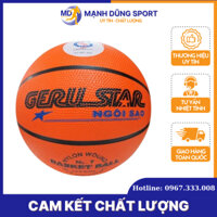 Bóng Rổ GERU STAR Size Số 6, 7 Cao Su Màu Cam (Tặng Kèm Kim Bơm, Túi Đựng Bóng) | MẠNH DŨNG SPORT