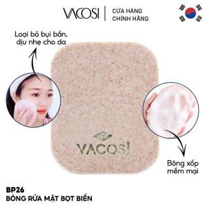 Bông rửa mặt bọt biển Vacosi BP26