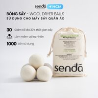 Bóng sấy quần áo len lông cừu New Zealand Sen Đá Bedding Wool Dryer Balls 7cm dùng cho máy sấy quần áo