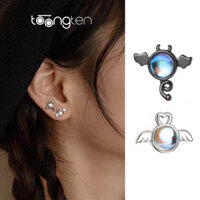 Bông tai Angel & Devil TOONGTEN Bạc 925 | Khuyên tai cá tính phong cách unisex