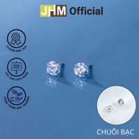 Bông tai bạc 925 đính đá cao cấp JHM | Bông tai nữ | Khuyên tai bạc nữ 925 khuyên tai đính đá nhỏ xinh