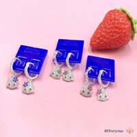 Bông Tai Bạc 925 Thời Trang Mặt Mèo Cute - BET0075