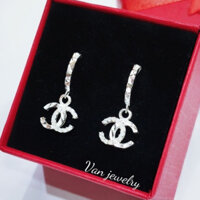 Bông tai bạc Bông tua chữ X nhỏ xinh cho bé Van jewelry