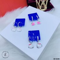Bông tai bạc cho bé mặt mèo Hello Kitty Silver1998 E339