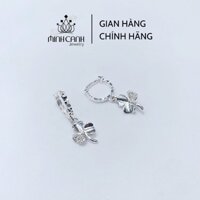 Bông Tai Bạc Cỏ 3 Lá Treo - Minh Canh Jewelry
