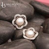 Bông Tai Bạc Hạt Ngọc Rẻ Đẹp B1101