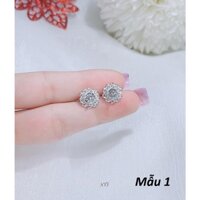 Bông tai bạc khuyên nụ thời trang chất liệu bạc s925 MS68