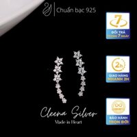 Bông tai bạc nữ bạc 925 Cleena Silver, Khuyên tai nữ phong cách Hàn Quốc Falling Meteor T14KT101