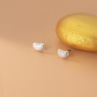 Bông tai bạc nữ H.A.S bạc 925 hình hạt đậu thần kỳ may mắn - ST0153