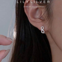 Bông tai bạc nữ Lily Silver ,bông tai vô cực may mắn dành cho phái nữ