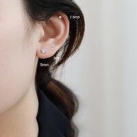 Bông tai bạc nữ nụ đá,khuyên tai nữ nụ đá, jewelry_BNJ