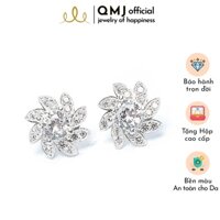 Bông tai bạc QMJ Hoa xoáy được thiết kế tinh sảo và sang trọng Q185