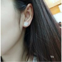 BÔNG TAI BẠC TA ĐÁ VUÔNG