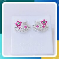 Bông tai bạc ta hình mèo Hello Kitty dành cho bé gái TIMS C0156