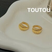 Bông tai bánh sừng bò sang trọng nhẹ nhàng cao cấp dành cho nữ thiết kế độc đáo TOU1808G3