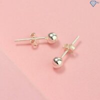 Bông tai bi bạc tròn nhỏ BTN0108 Trang Sức TNJ