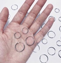 Bông tai cá tính Sơn Tùng MTP - khuyên tròn 3 size. - 1cm