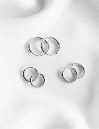 Bông tai cá tính Sơn Tùng MTP - khuyên tròn 3 size. - 1,8cm