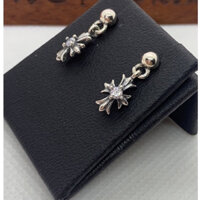 Bông tai Chrome Heart Cross đá trắng bạc 925 cao cấp fullbox - Shop Lộc Độc Và Lạ 92