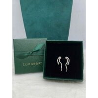 Bông tai con rắn chốt gài đuôi rắn mặt trước là đầu rắn (358)