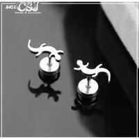 Bông tai con thằn lằn inox cao cấp bt192 Pitaca
