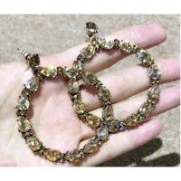 Bông tai đá dáng tròn ấn tượng BTTT91