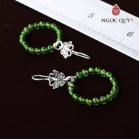 Bông tai đá diopside mệnh hỏa mộc - Ngọc Quý Gemstones