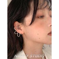 Bông Tai Dạng Kẹp Hình Hoa Nửa Khuôn Mặt Nhỏ Đơn Giản Thời Trang ins Cho Nữ