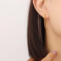 Bông Tai Dây Tua Rua Cá Tính Titan Ko Han Rỉ TT 4019