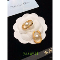 Bông tai đinh tán CD ngọc trai DIOR X0WI