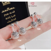 Bông tai dior bạc phay sáng - Bạc Công Danh