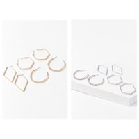 Bông Tai F21 Geo Hoop Earring Set