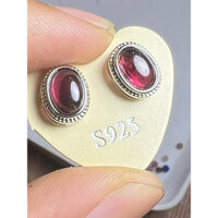Bông tai Garnet , Mặt dây chuyền Garnet chất đẹp khung hợp kim