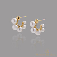 Bông tai giả ngọc trai Kẹo Bông tai kiểu Pháp