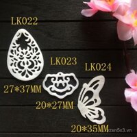 Bông tai hình bướm rỗng Shell Strand, kẹp tóc, hạt rời, phụ kiện thủ công Hanfu, bán trực tiếp từ nhà máy