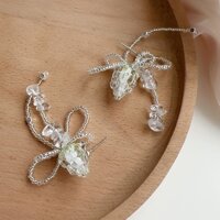 Bông Tai Hình Hộp Sữa Dâu Nhẹ Nhàng Thiết Kế Mới Cao Cấp Thời Trang