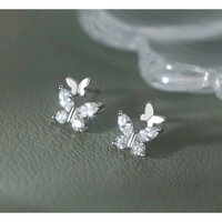 Bông tai hồ điệp uyên ương đính đá Cz nhập khẩu BN18