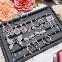 Bông tai hoa hồng mạ vàng 18K thời trang