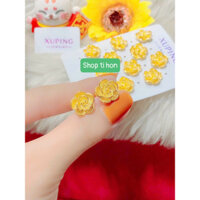 Bông tai hoa mai 1 chỉ mạ vàng 24 cao cấp mẫu mới cực xinh