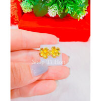 Bông tai hoa mai 1 chỉ xi vàng 24 mẫu mới về
