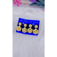 Bông tai hoa mai tòn ten mạ vàng 24 cao cấp mẫu mới về cực xinh