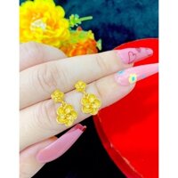 Bông tai hoa mai xi vàng 24 cao cấp mẫu mới về